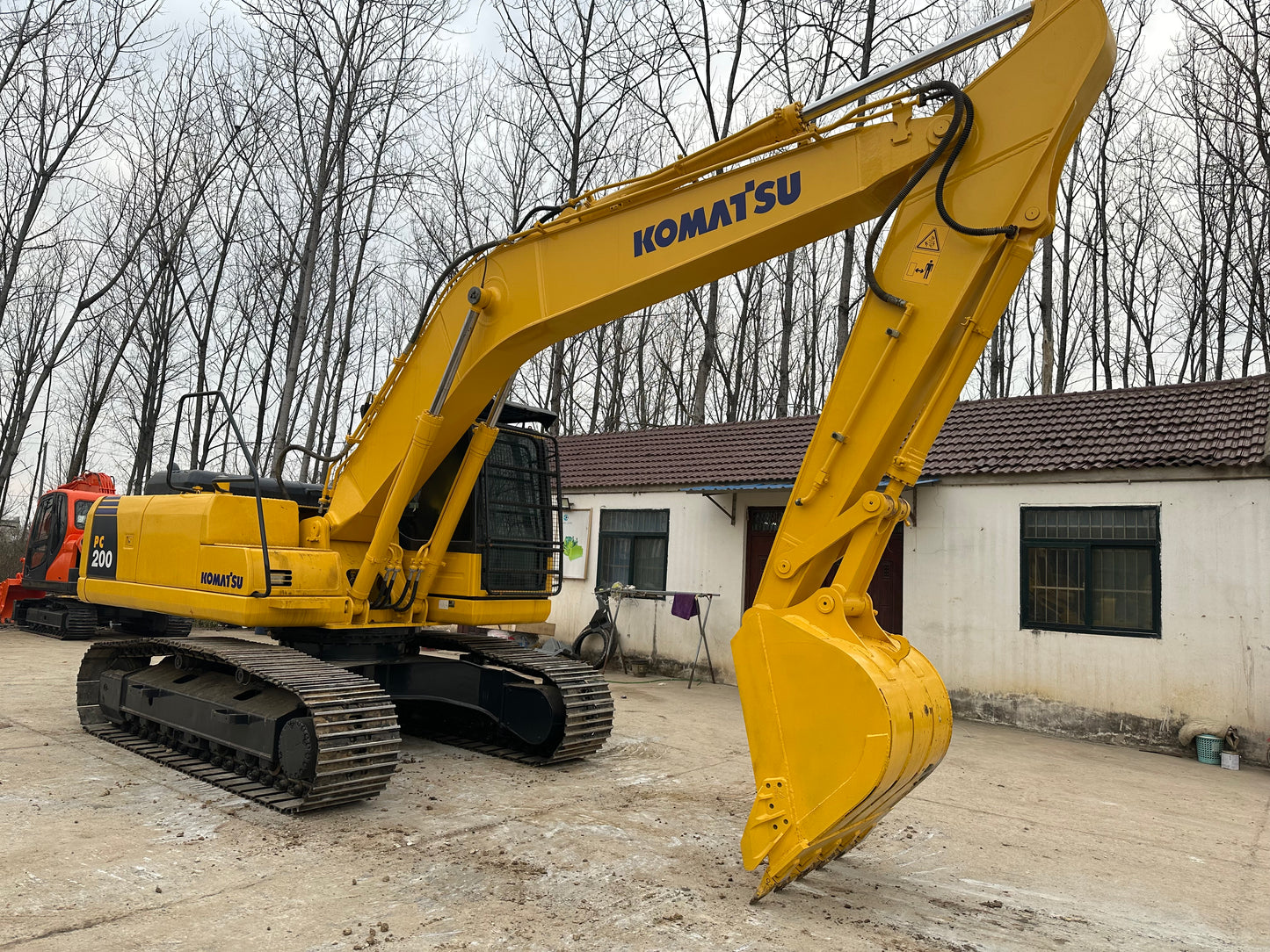 Used Komatsu PC200-10 crawler excavator real inventory view 4