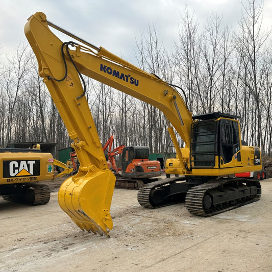 Used Komatsu PC200-10 crawler excavator real inventory view 1