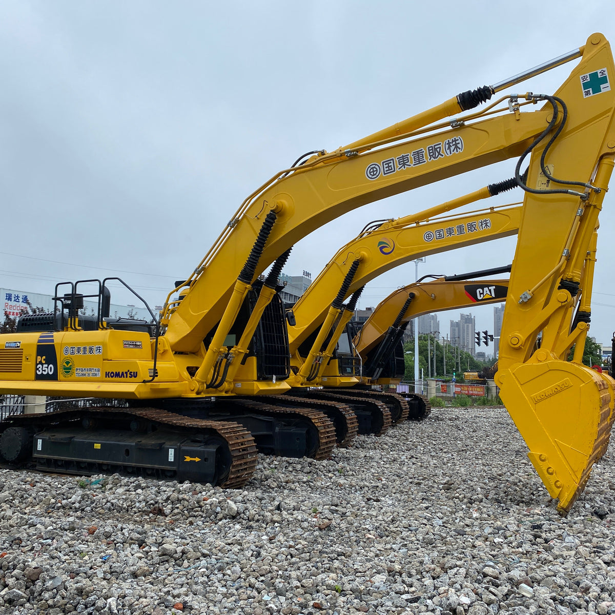 Used Komatsu PC350-8 crawler excavator real inventory view 1