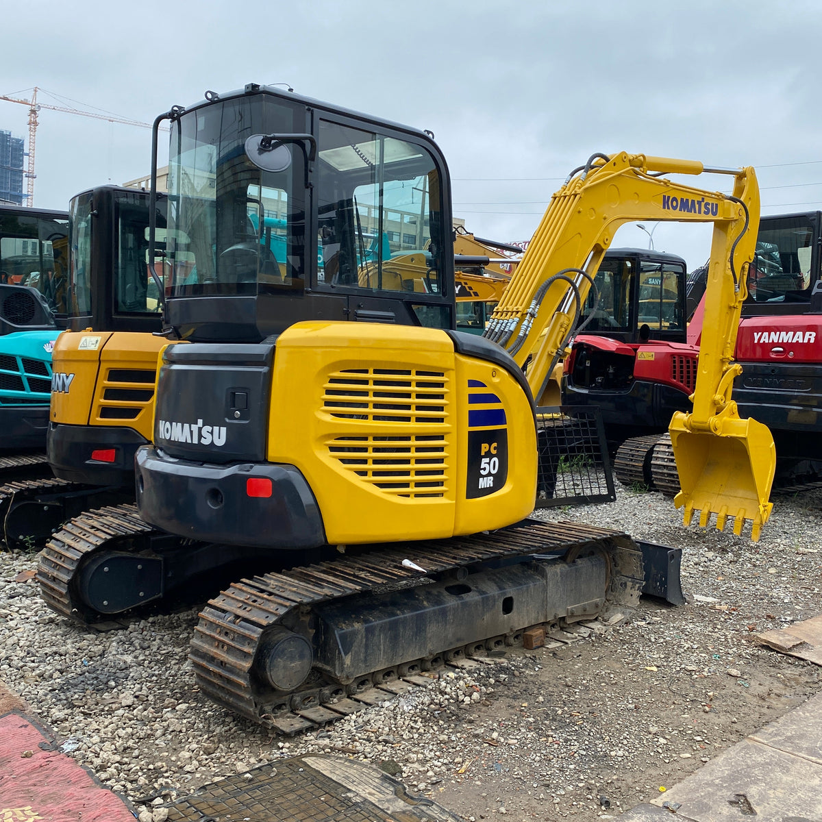 Used Komatsu PC50MR crawler excavator real inventory view 1