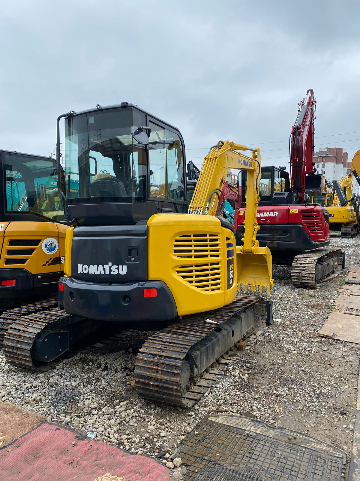 Used Komatsu PC50MR crawler excavator real inventory view 3