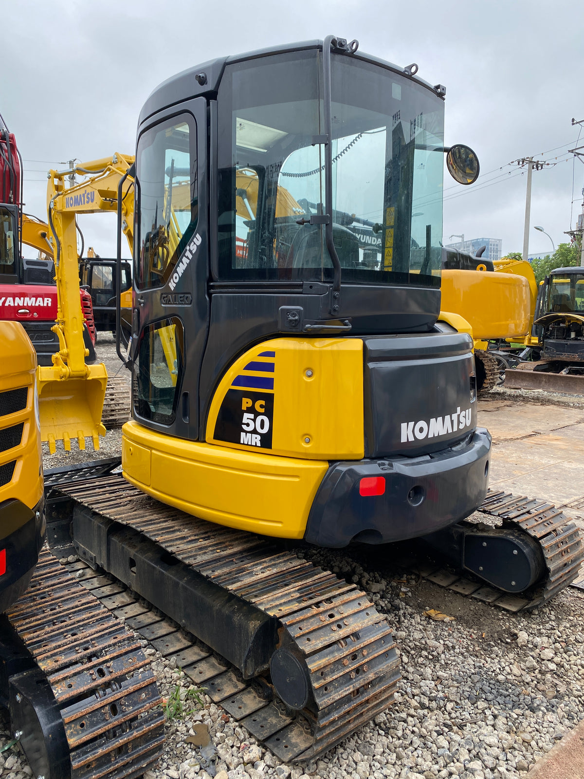 Used Komatsu PC50MR crawler excavator real inventory view 4