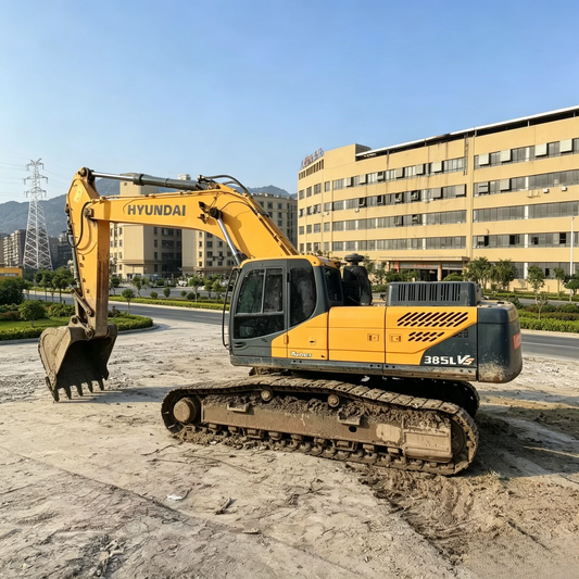 Used Hyundai R385LVS Excavator for Sale side view