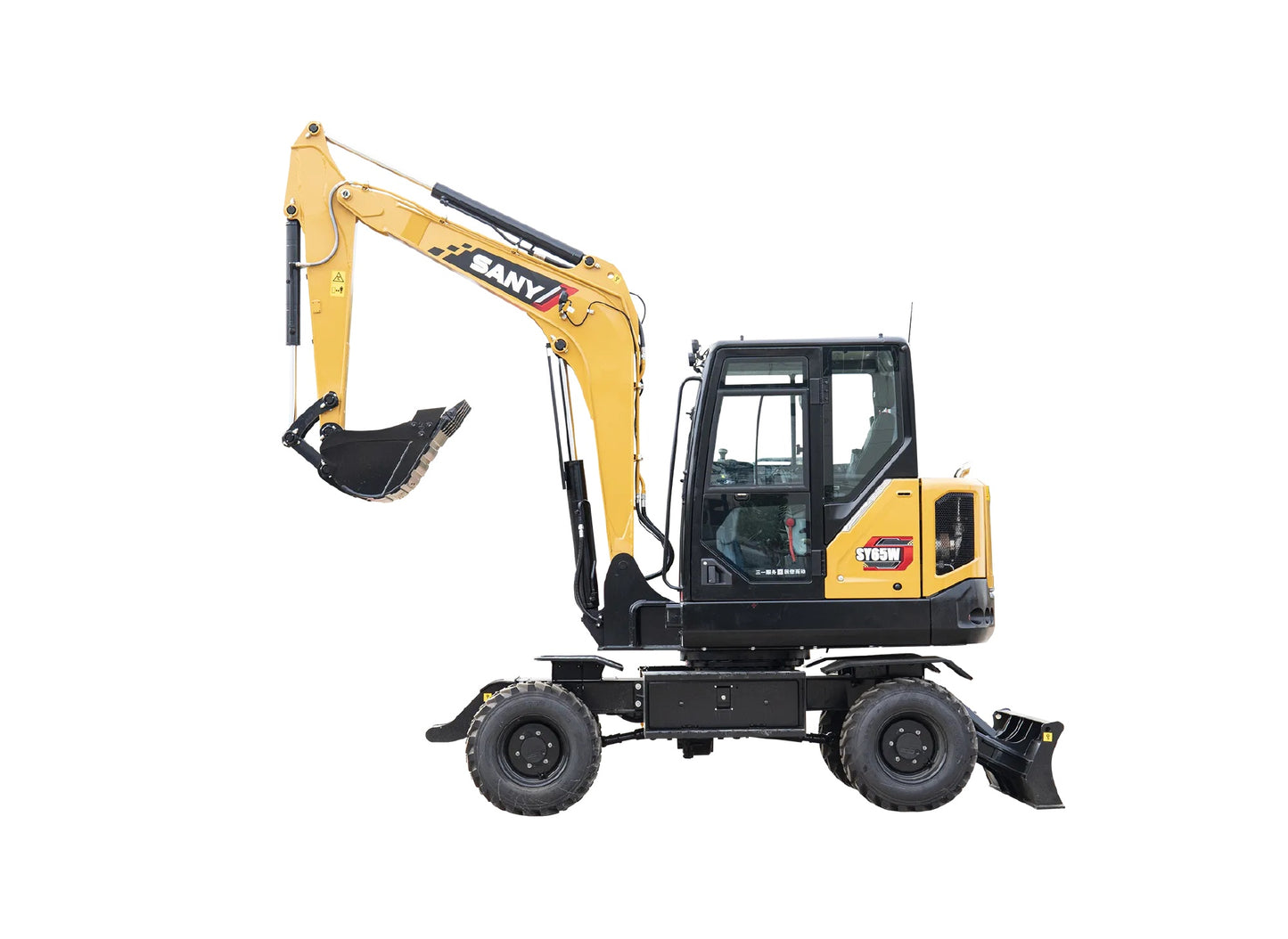 New Sany SY65W Excavator for Sale rear side view