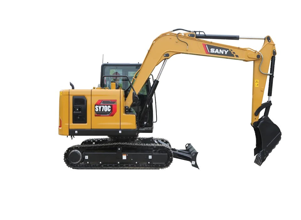 New Sany SY70C Excavator for Sale rear side view