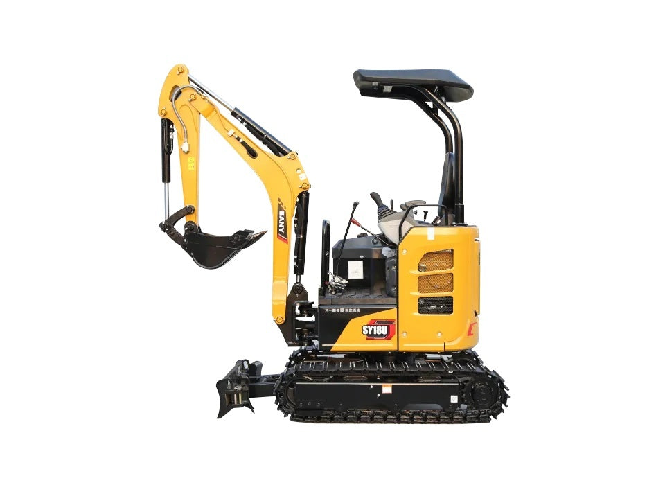 New Sany SY18U Excavator for Sale rear side view