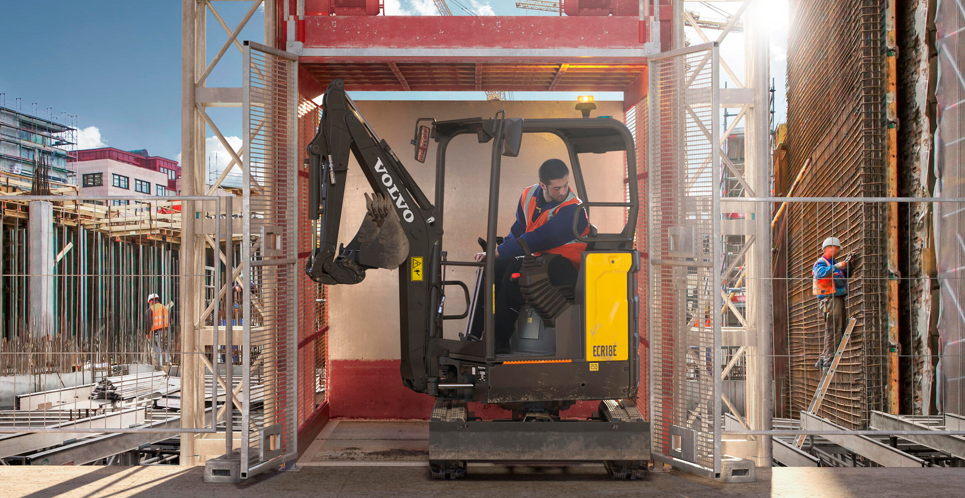 New Volvo ECR18E Excavator for Sale front view