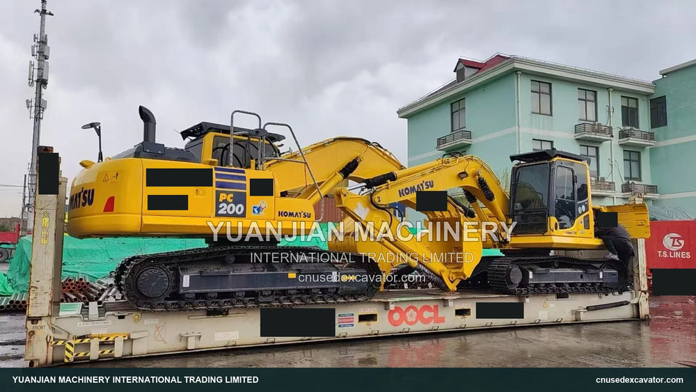 KOMATSU PC120-8 + PC200-8 for road construction