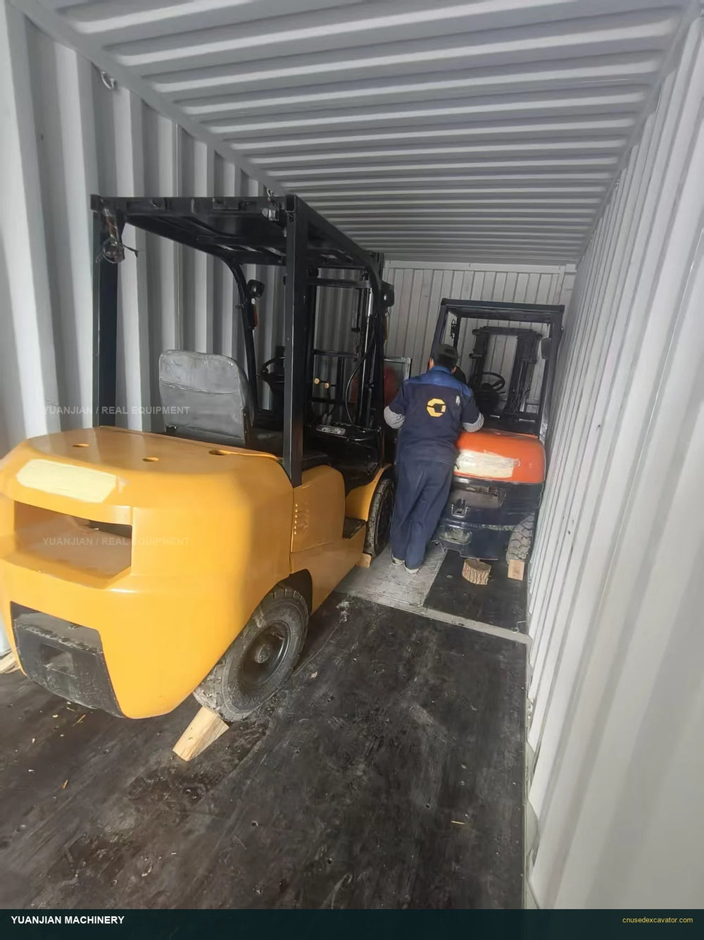 Used excavators and forklifts for resale inventory